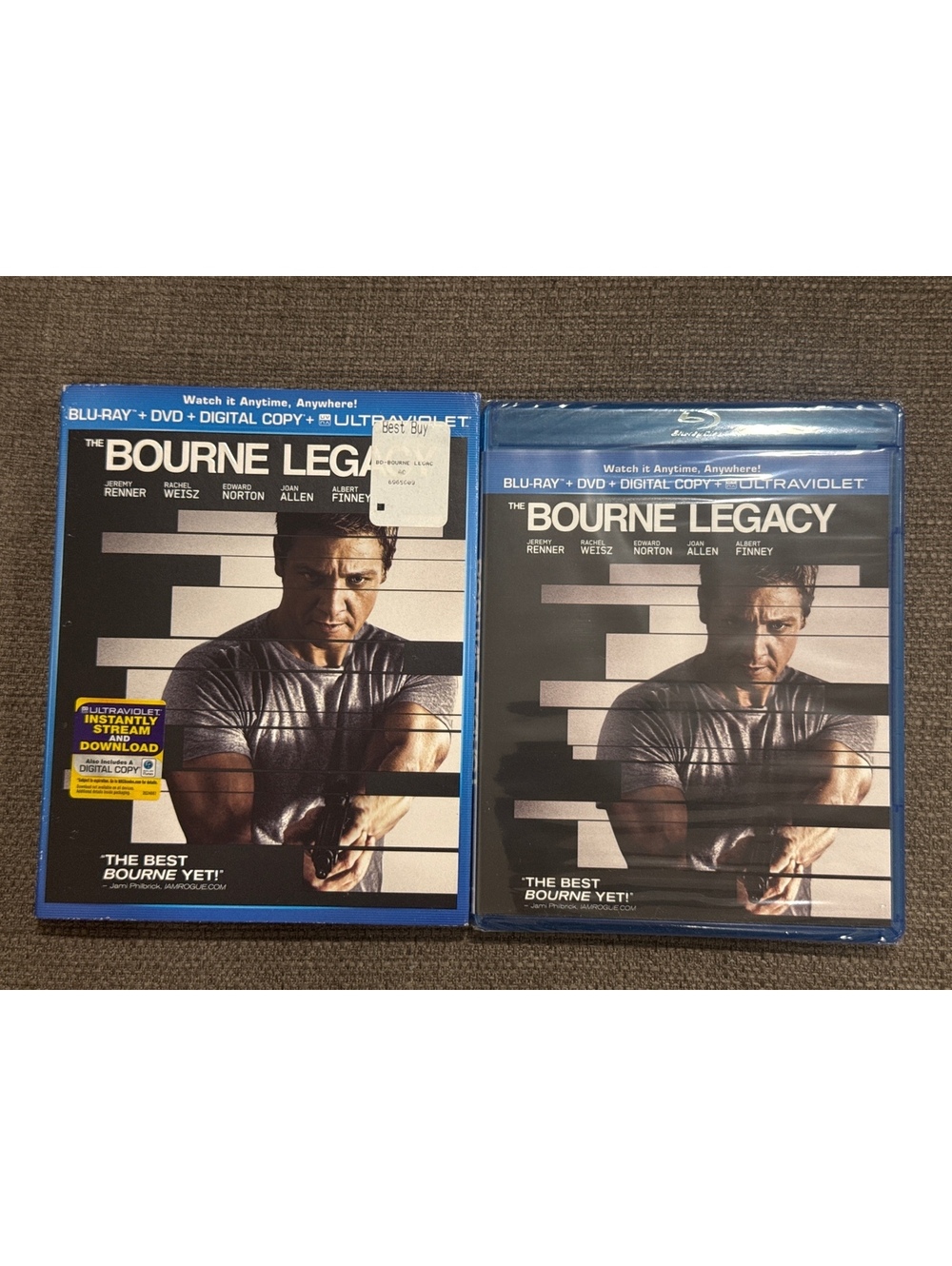 NEW The Bourne Legacy Blu Ray + DVD 2 Disc Set + Slipcover